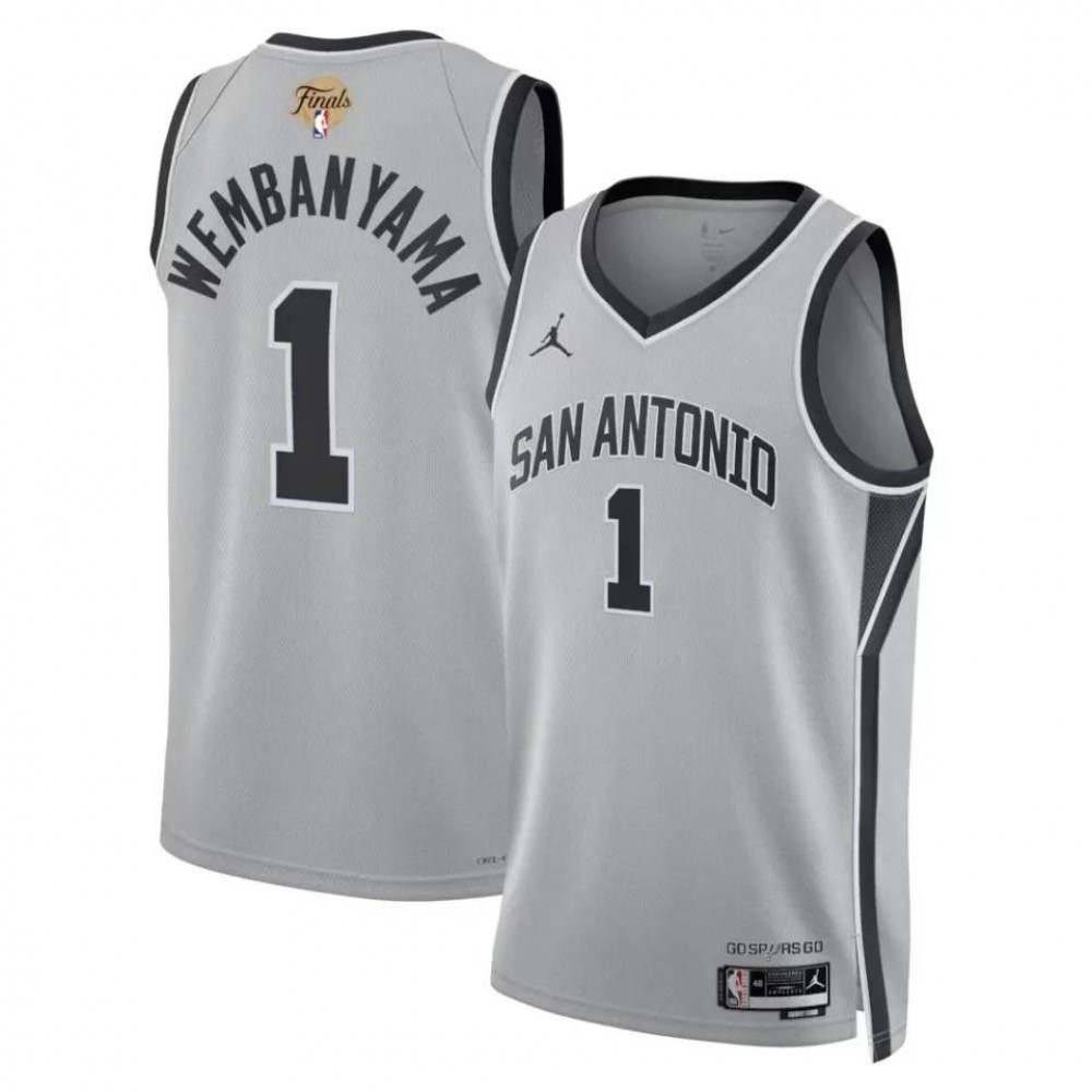Victor Wembanyama San Antonio Spurs Jordan Brand Silver Unisex 2026 NBA Finals Patch Swingman Jersey - Statement Edition-Pro Kit Vault | Brand New 26/27 Sports Jerseys